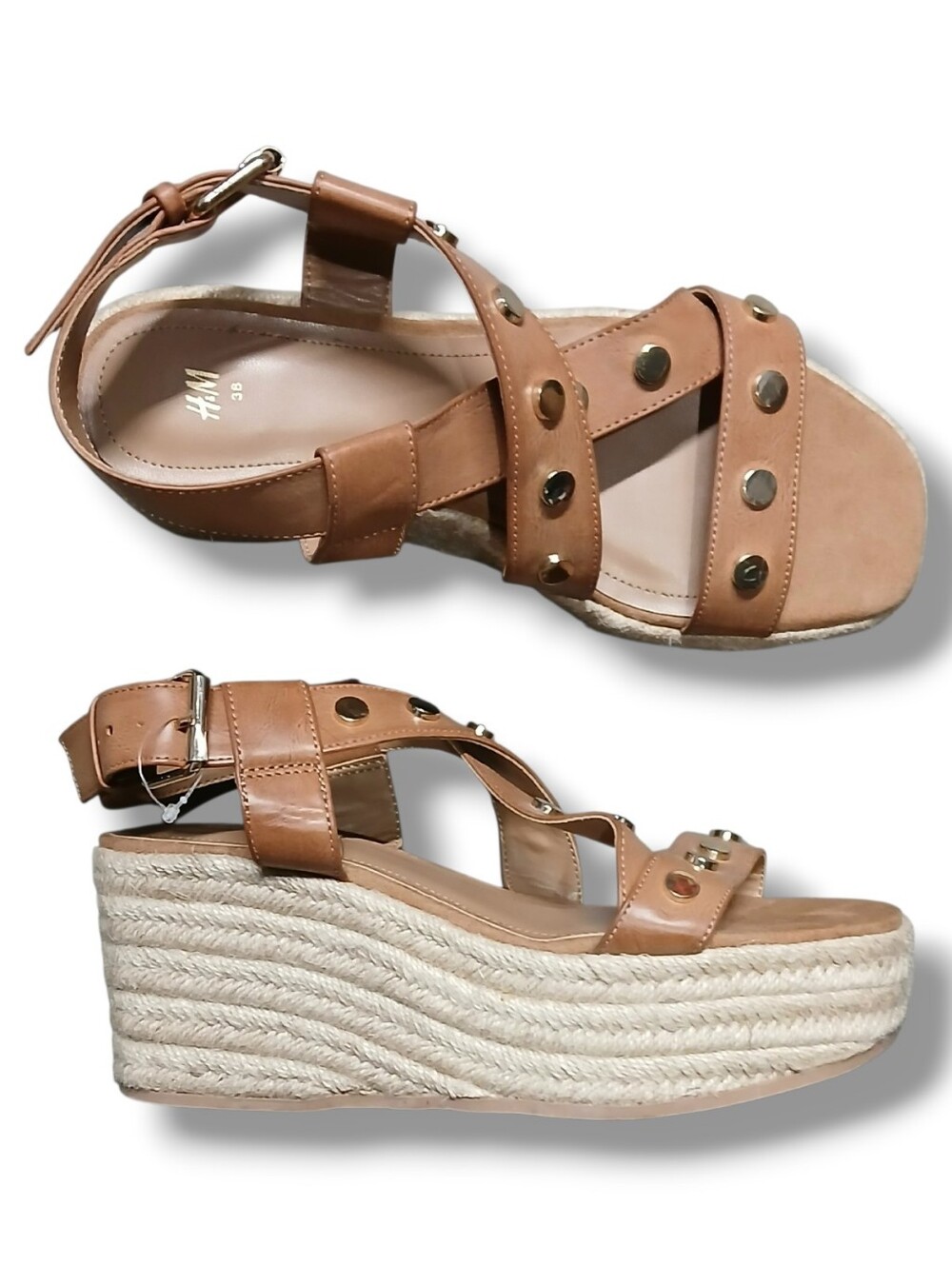 H&M Studded Wedge Espadrille Sandals - Picture 3 of 6